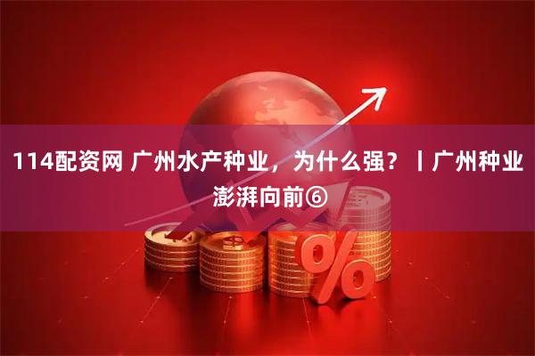 114配资网 广州水产种业，为什么强？丨广州种业 澎湃向前⑥